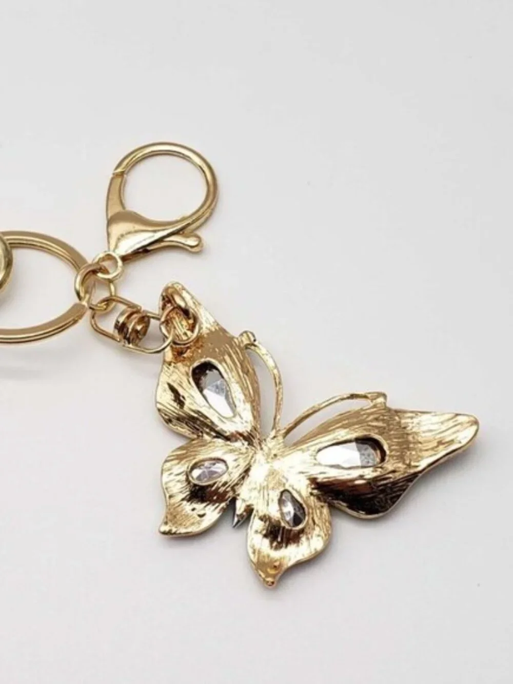 LV Gold Padlock 🔑 Authentic Louis Vuitton Charm + Unbranded Butterfly Keychain
